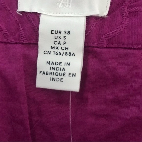 H & M  Mini Dress T-Straps Fushia Fitted Zipper Cut Out/Layered Lined Size S NWT - Picture 4 of 10